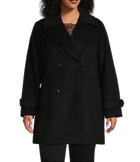 michael kors notch lapel double breasted wool blend coat|MICHAEL Michael Kors Women's Double.